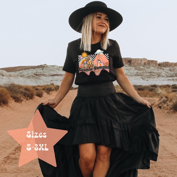 COSMIC COWGIRL Outfit, Rodeo Shirt, Southern Girl Shirt, Western Shirt, Country - Picture 1 of 1